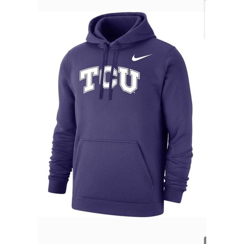 Nike TCU Horned Frogs Logo Mens Purple Hoodie Size 2XL